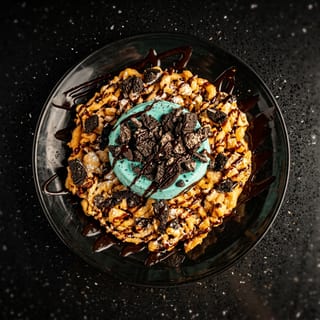 Cookie Monster Funnel Cake
