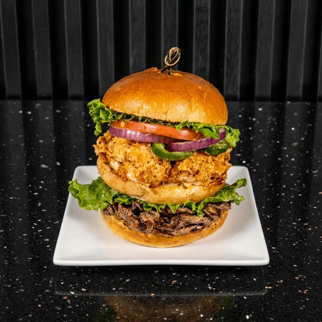 Cluck N Moo Burger.